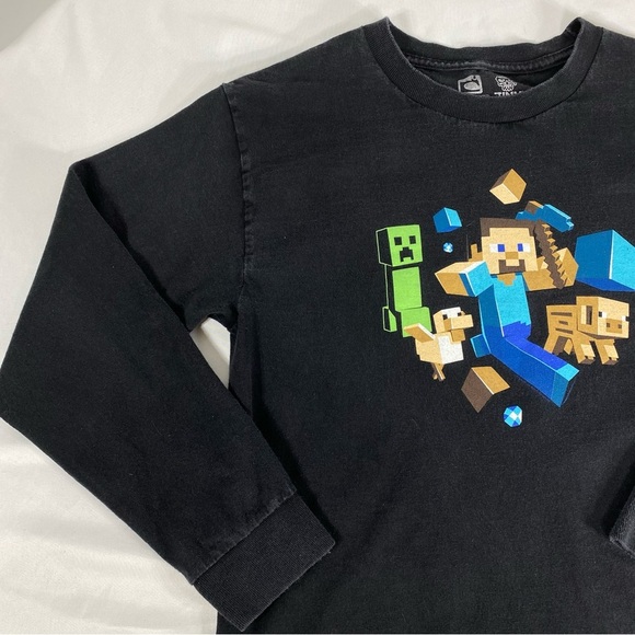 Mojang - Jinx Kid’s Minecraft Black Long Sleeve Tee - Picture 2 of 6